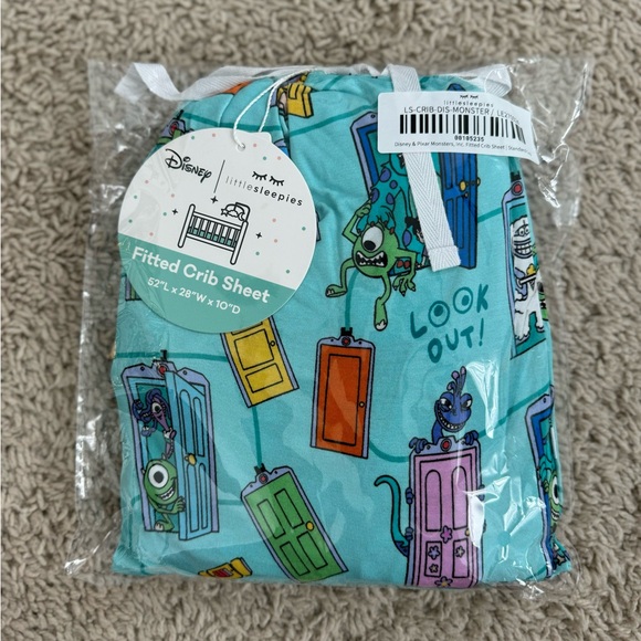 Little Sleepies Disney Monsters, Inc. Scream Team Fitted Crib Sheet - Picture 2 of 4
